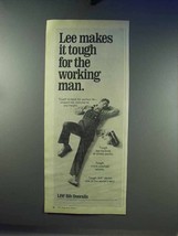 1968 Lee Bib Overalls Ad - Tough for the Working Man - $18.49
