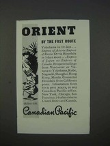 1935 Canadian Pacific Cruise Ad - Orient Fast Route - £14.78 GBP