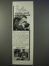 1934 Kodak Pupille Camera Ad - Miniature Marvel - £14.76 GBP