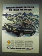 1983 Eagle SX-4 Liftback Car Ad - Roads are Rotten - $18.49