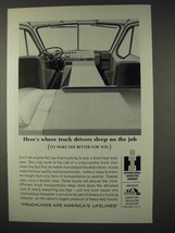 1964 International Harvester Truck Ad - Sleep on Job - £14.48 GBP