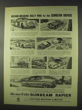 1959 Sunbeam Rapier Car Ad - Record-Breaking Rally - £14.27 GBP