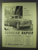 1959 Sunbeam Rapier Car Ad - Prize Individuality - £14.78 GBP