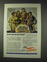 1945 GM Body By Fisher Ad - Where Have We Met Before? - $18.49