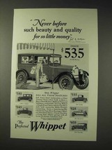 1928 Whippet Coach Car Ad - Such Beauty and Quality - £14.45 GBP
