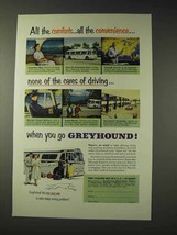 1953 Greyhound Bus Ad - All the comforts - $18.49