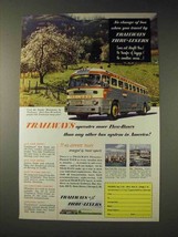 1952 Trailways Bus Ad - Operates More Thru-Busses - £14.44 GBP