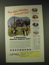 1950 Greyhound Bus Ad - High Adventure - £14.55 GBP