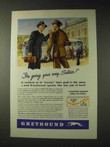 1943 Greyhound Bus Ad - I'm Going Your Way Soldier - £14.50 GBP