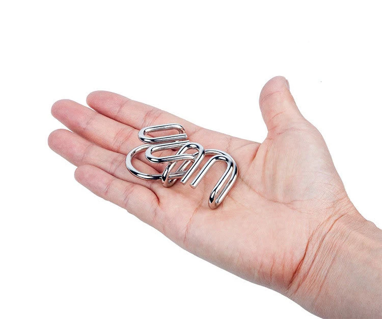 Play Materials Metal Montessori Puzzle Wire IQ Mind Brain Teaser Puzzles for Pla - £23.12 GBP
