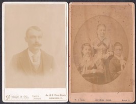 George William Ritter &amp; Ella Ritter &amp; Sisters (2) Cabinet Photos - Newark, Ohio - £27.57 GBP