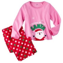 Just One You by Carter&#39;s Infant Girls 2pc Pajamas Santa Christmas Size 12M NWT - £7.40 GBP