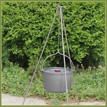 Portable Aluminum Outdoor Camp Tripod Bracket and Hanging Campfire Cook Pot - $149.90
