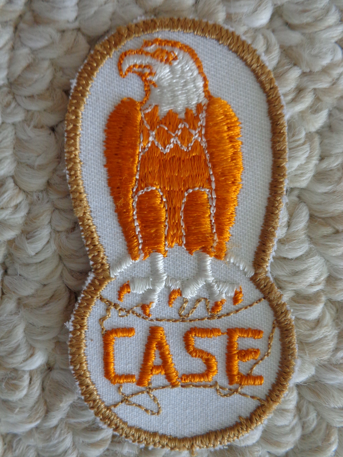“CASE” with GOLDEN EAGLE CLOTH PATCH (#1883) - $15.99