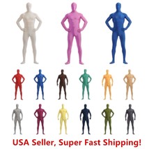 Zentai Suit Women and Men&#39;s Spandex Lycra Halloween Full Body Open Face ... - £15.93 GBP