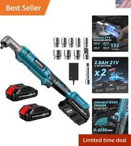High Speed 2250RPM Cordless Ratchet Wrench - Dual Batteries and Charger - $206.89