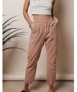 Bohme Women&#39;s Cotton Sinead Ankle Coral Pink Denim Jeans L/XL Pants Boho - £14.95 GBP