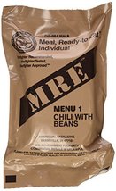 Chili with Beans MRE Meal - Genuine US Military Surplus Inspection Date 2020 and - £19.65 GBP