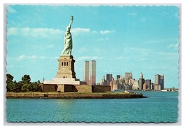 Statua Della Libertà Twin Towers York Città Ny Nyc Unp Continental Cartolina Z6 - £3.19 GBP
