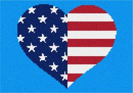 Pepita Needlepoint Canvas: Heart Flag, 10&quot; x 7&quot; - £39.32 GBP+
