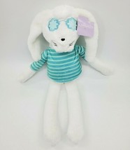 Inter American Hanging Rabbit Blue White Stripe Sungalsses 19&quot; Plush Toy... - £15.71 GBP