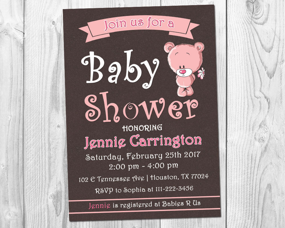 Primary image for Baby Shower Invitation / Bear Baby Shower invite