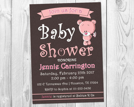 Baby Shower Invitation / Bear Baby Shower invite - £6.27 GBP