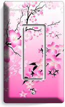 Japanese Pink Sakura Cherry Flowers Blossom Single Gfci Light Switch Plate Cover - £8.91 GBP