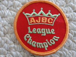 VINTAGE “AJBC LEAGUE CHAMPION” ROUND CLOTH PATCH (#1901).  - £7.91 GBP