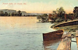 La Crosse Wisconsin~French LAKE~1909 Postcard - £5.96 GBP
