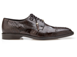 Belvedere Mens Shoes Batta Chocolate Brown Genuine Ostrich 14006 - £457.04 GBP