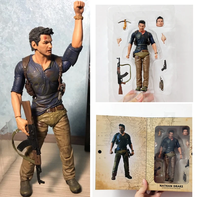NECA Uncharted 4 A thief&#39;s End Figure NATHAN DRAKE Action Figure Collectible - £18.60 GBP+
