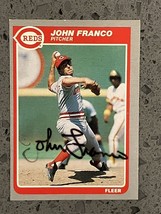 1985 Fleer 536 John Franco Reds Mets Hand Signed Autographed Auto Rookie Card Rc - £5.39 GBP