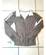 Green Tea WMS Jacket Small S Brown/Teal Lightweight Full Zip Up Soft She... - $10.88