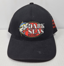 Dark Seas Division Coast to Coast Black Trucker Hat Cap Snapback WEAR STAIN - $14.95