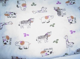  Safari Animals on Cream Cotton Sewing Fabric - £13.38 GBP