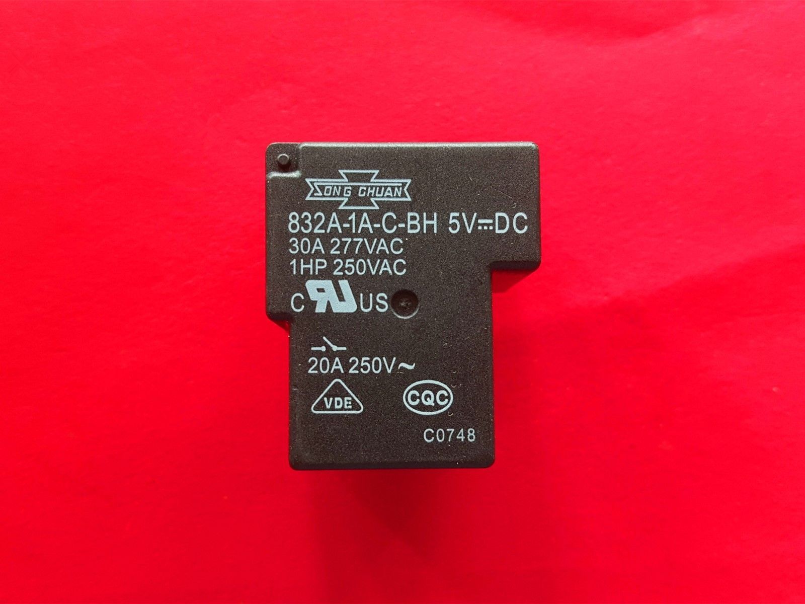 832A-1A-C-BH, 5VDC Relay, SONG CHUAN Brand New!!