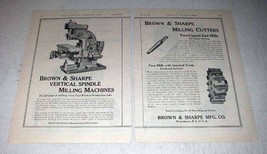 1922 Brown &amp; Sharpe Vertical Spindle Milling Machine Ad - £14.27 GBP