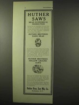 1922 Huther Saws Ad - Dado Head, Hollow Ground - $18.49