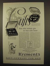 1926 Krementz Jewelry Ad - Tuxedo Set No. 2061 - £14.54 GBP