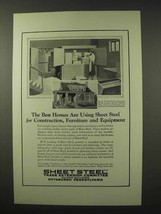 1926 TEC Sheet Steel Ad - Construction, Furniture - £14.50 GBP