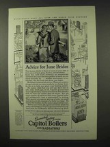 1927 Capitol Boilers and Radiators Ad - June Brides - £14.78 GBP