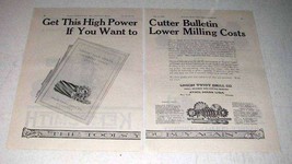 1922 Union Twist Drill High Power Undercut Cutters Ad - £14.55 GBP