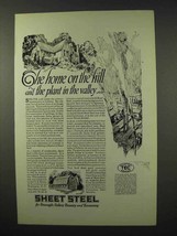 1927 TEC Sheet Steel Ad - The Home On The Hill - $18.49