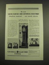 1931 General Electric Clock Ad - Hanover, R-130, Geneva - $18.49