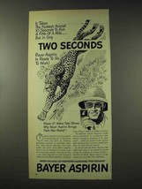 1948 Bayer Aspirin Ad - Fastest Animal 10 Seconds - £13.91 GBP