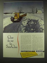 1948 Caterpillar Diesel Motor Grader Ad - Santa Claus - $18.49