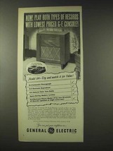 1948 General Electric Model 119 Console Radio Ad - £14.49 GBP