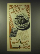 1948 Heinz Oven Baked Beans Ad - Low-Cost Dish - £14.72 GBP