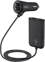 Belkin F8M935BT06-BLK Road Rockstar 4 Port USB Backseat Car Charger, Black - $448.28 MXN